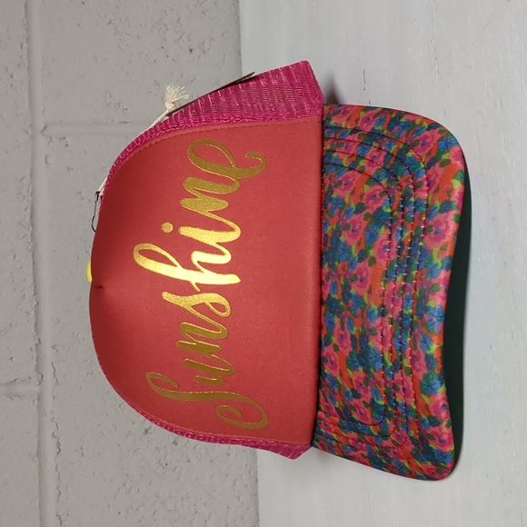 NATURAL LIFE Accessories - Natural Life Sunshine Pink Floral Trucker Hat NWT